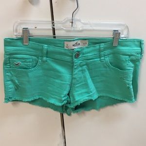 Hollister green cutoff shorts!